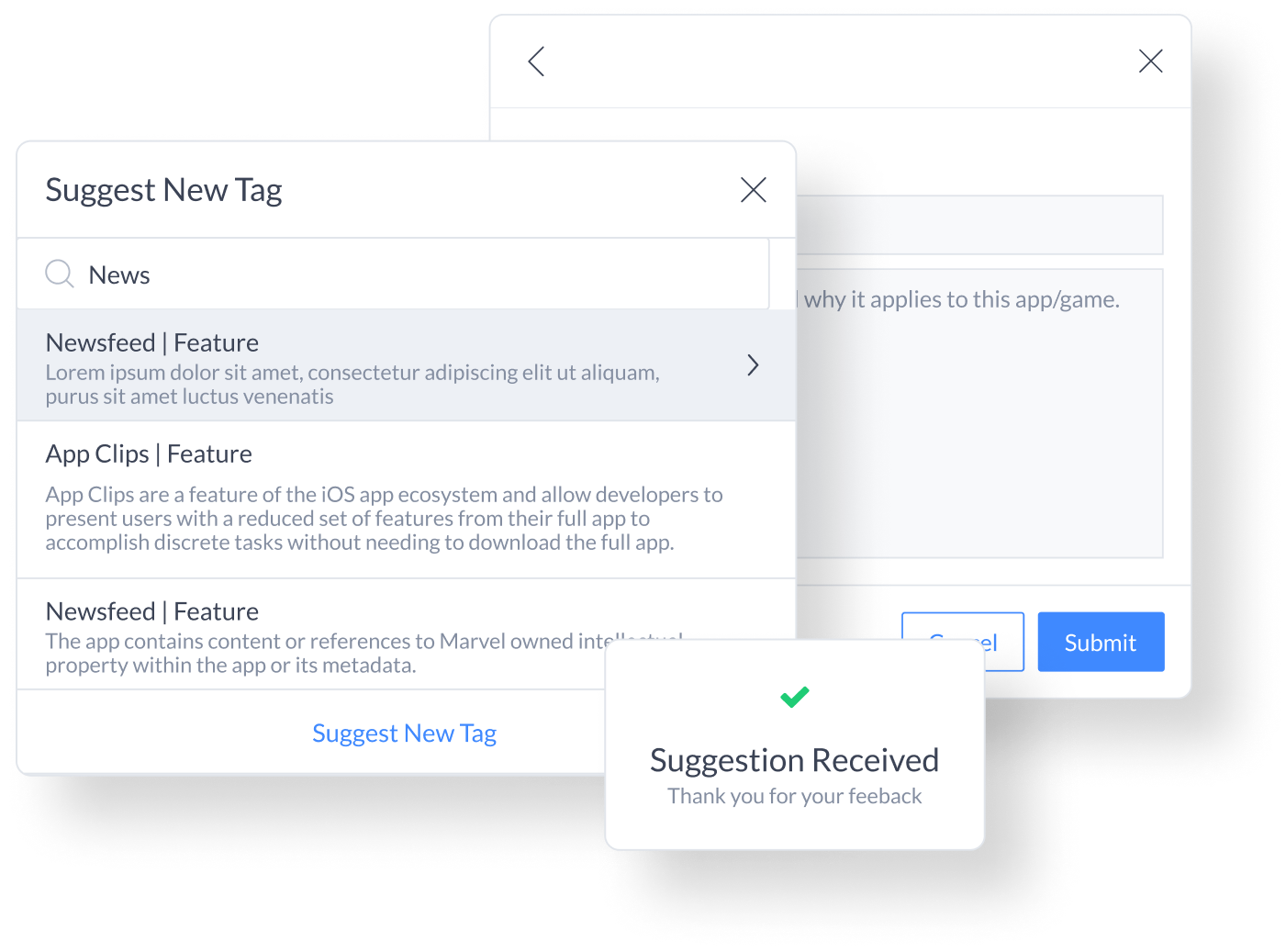 create a completely custom experience by suggesting new tags
