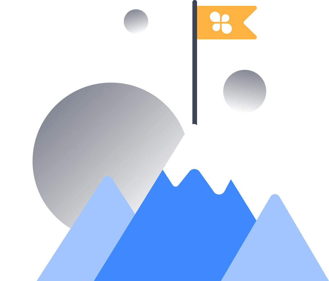 mountain with apptopia flag on top